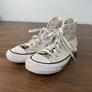 Converse Women's High-Top‎ Sneakers - Cream Sz 6